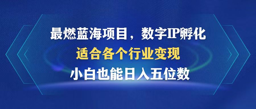 最燃蓝海项目  数字IP孵化  适合各个行业变现  小白也能日入5位数-寒山客